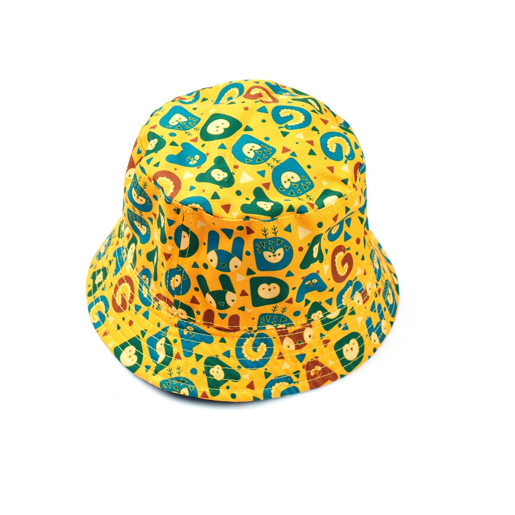 Dagadu Topi Anak - Reversible Bucket Hat Animals