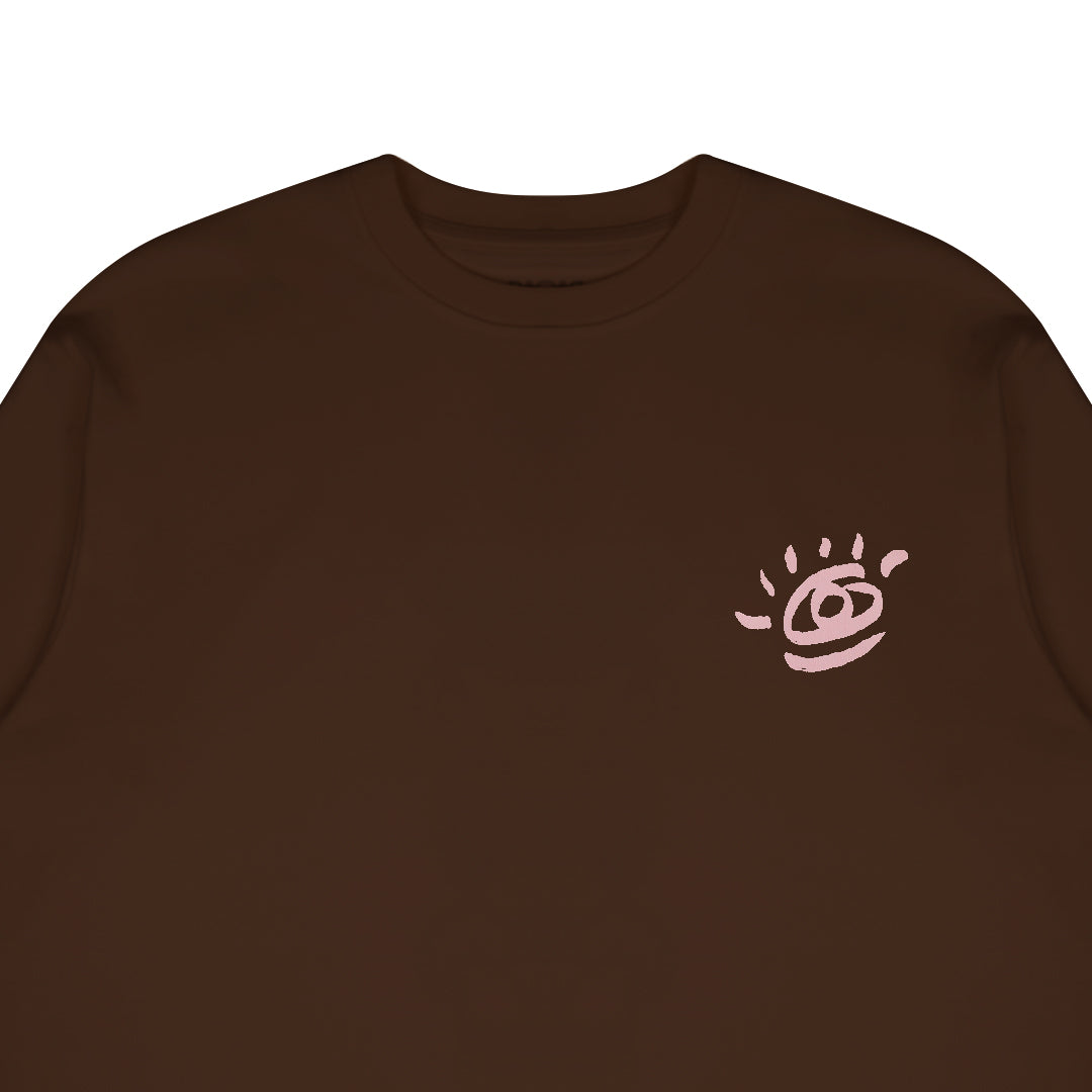 Dagadu Kaos Rib Diobong Ora Kobong - Deep Mahogany