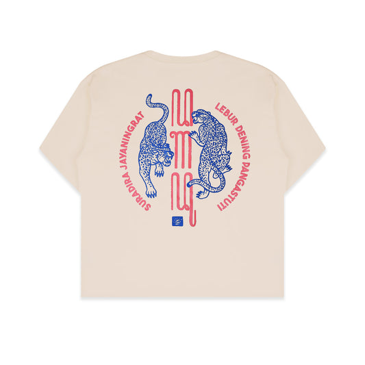 Dagadu Kaos Boxy Suradira Jayaningrat Lebur Dening Pangastuti - Beige