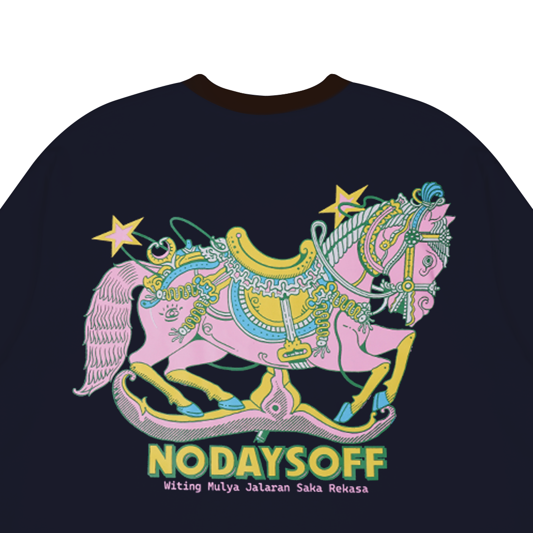 Dagadu Kaos Ringger Tee No Days Off  - Navy