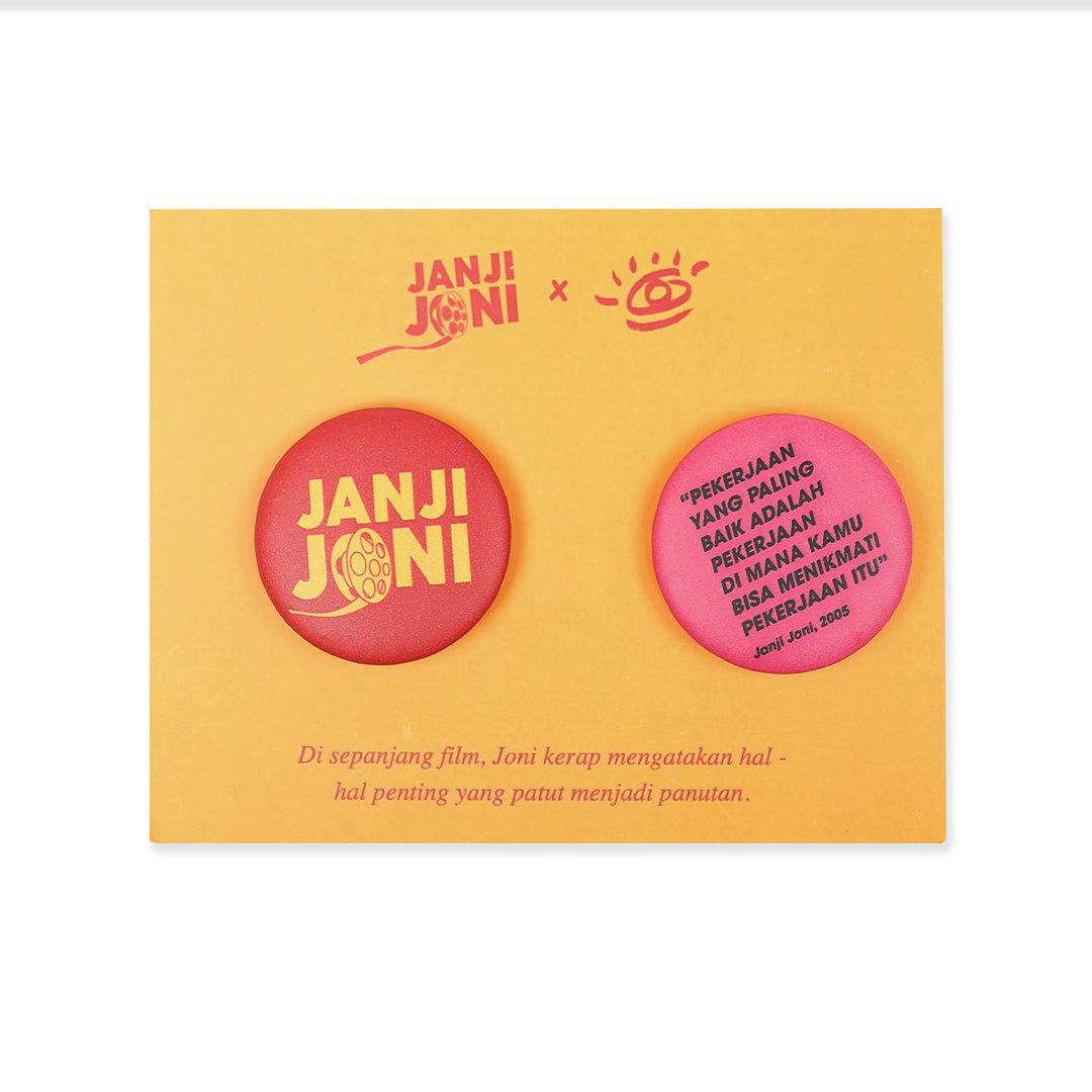 Pin Button Merch Janji Joni X Dagadu