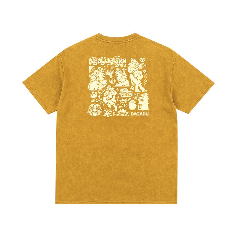 Dagadu T-shirt Regular Official Merch Ngayogjazz 2025 - Washed Mustard