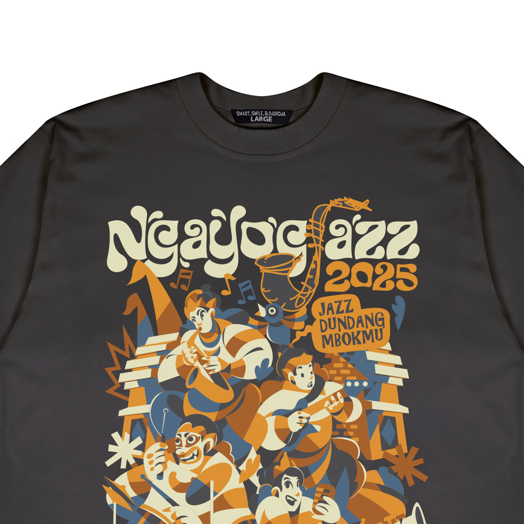 Dagadu T-shirt Regular Official Merch Ngayogjazz 2025 - Charcoal
