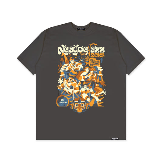 Dagadu Tshirt Big Size Official Merch Ngayogjazz 2025 - Charcoal