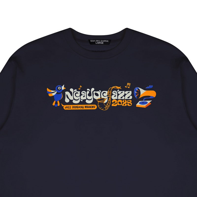 Dagadu Rib Long Sleeve Official Merch Ngayogjazz 2025 - Navy