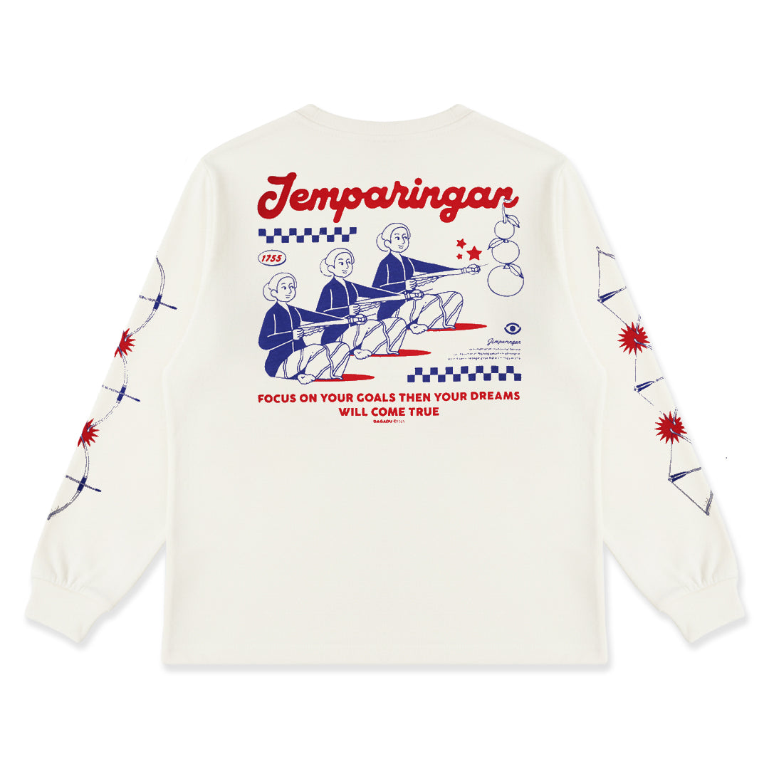 Dagadu T-shirt Long Sleeve Reguler Jemparingan Kaos Unisex