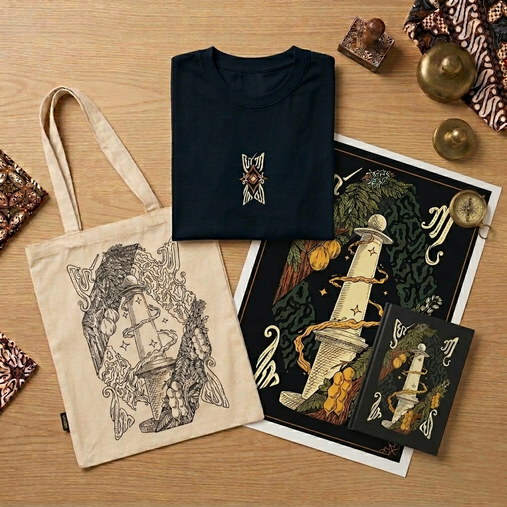 Dagadu Bundling Exclusive Margatama (T-Shirt, Totebag, Blocknote, Poster)