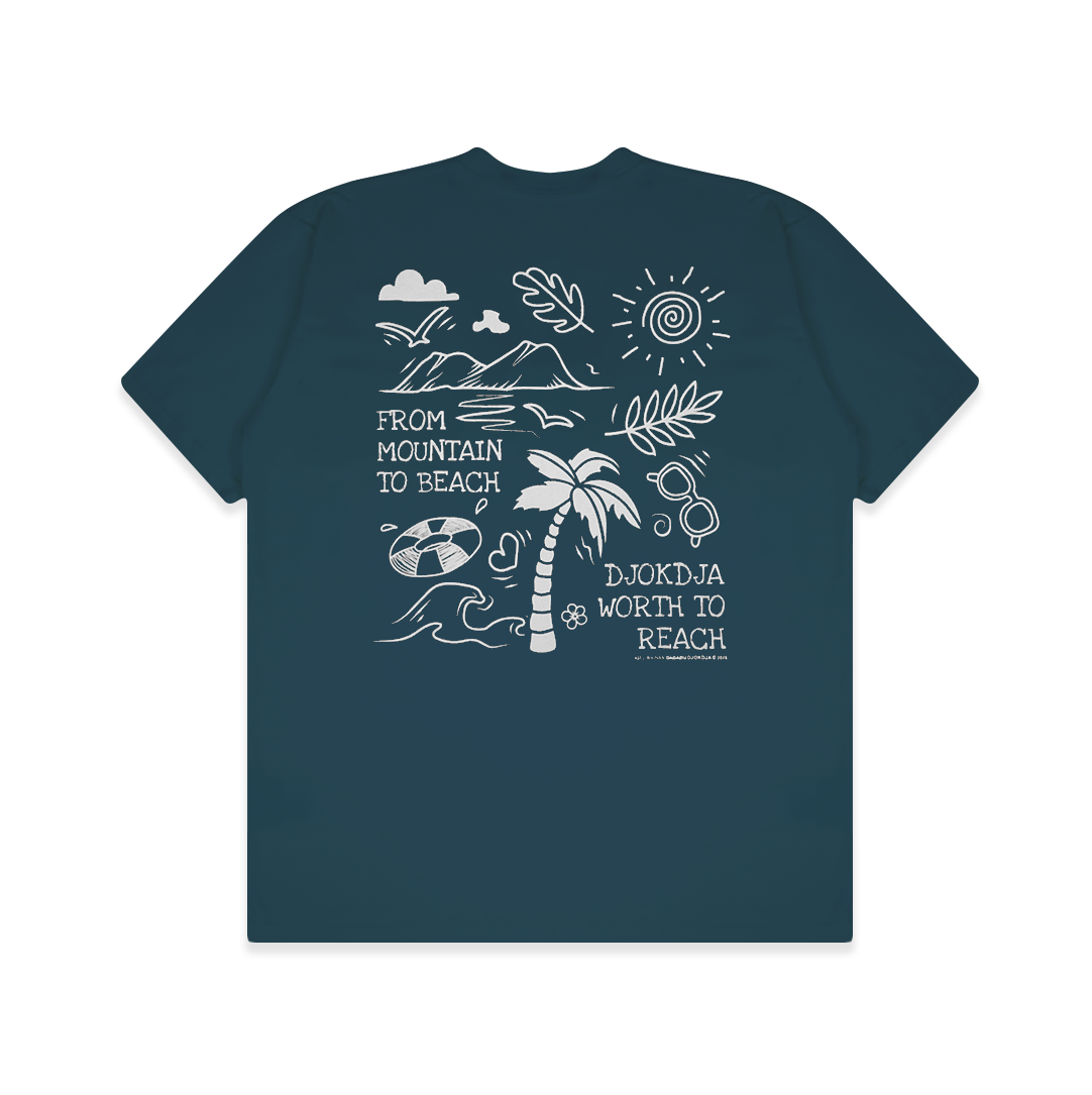 Dagadu Kaos Pria Lengan Pendek Reguler Beach Cotton Combed 24S