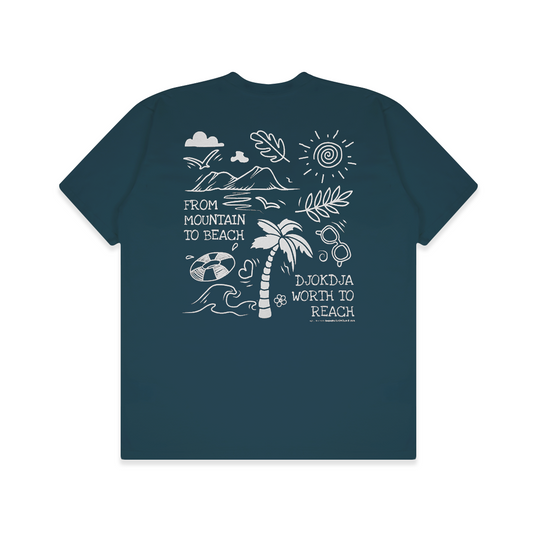 Dagadu Kaos Pria Lengan Pendek Reguler Beach Cotton Combed 24S