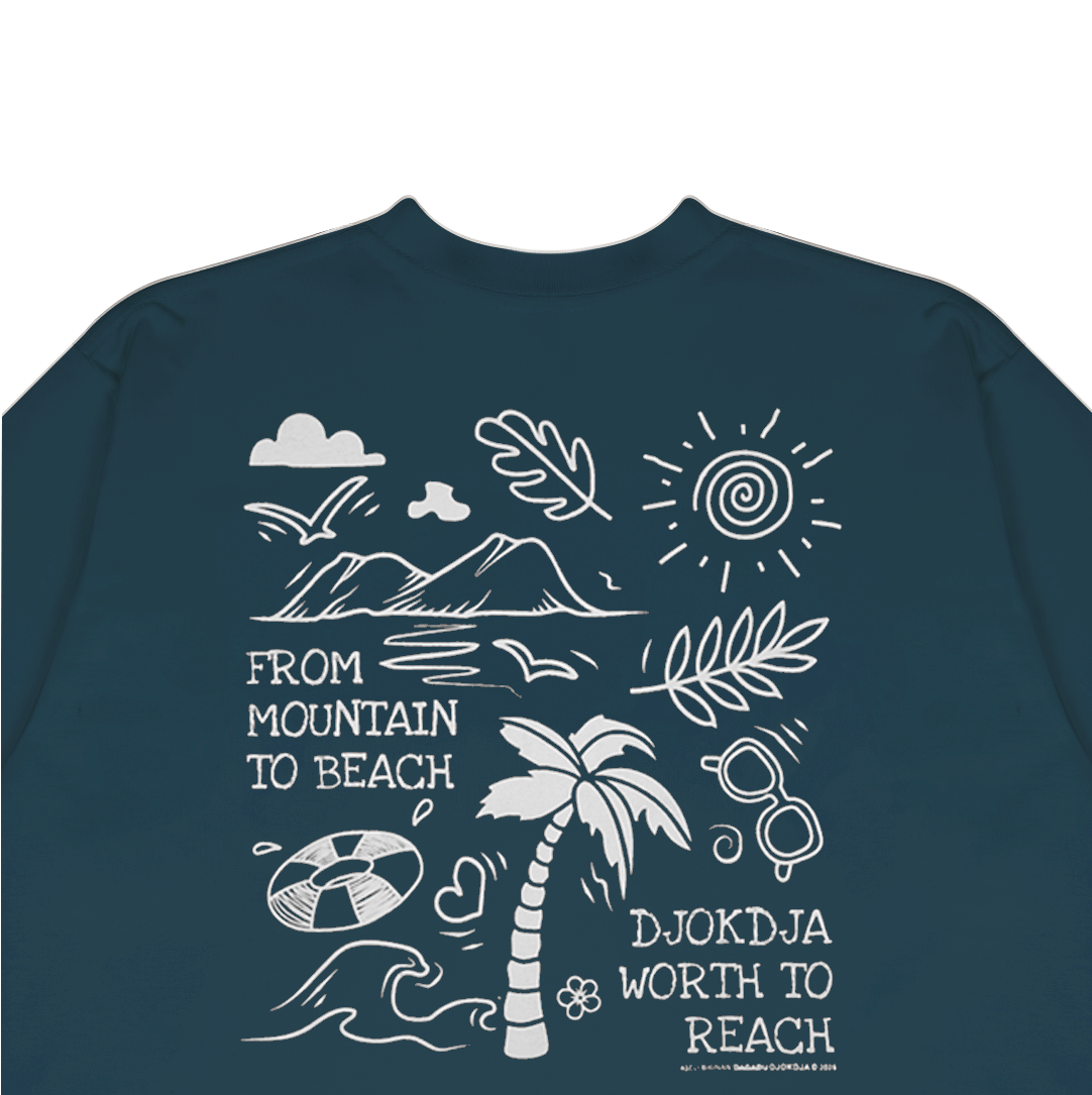 Dagadu Kaos Pria Lengan Pendek Reguler Beach Cotton Combed 24S