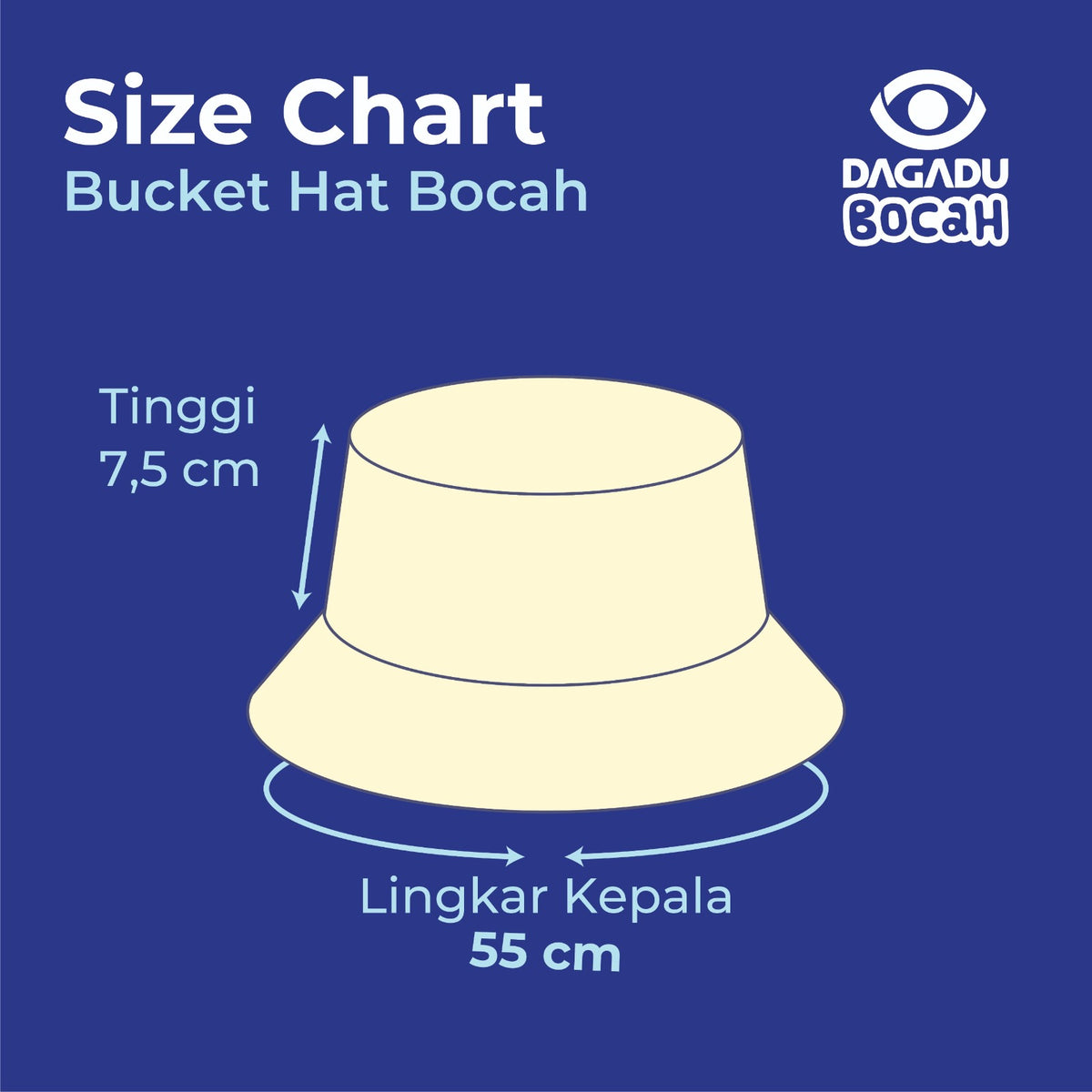 Topi Nightlife Bucket Hat Reversible Kids - Topi Anak