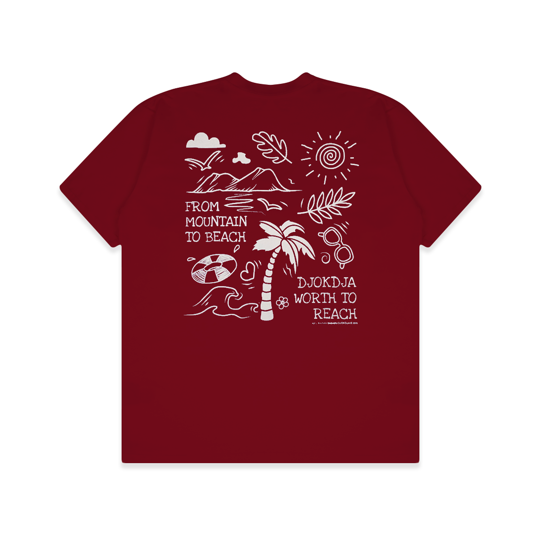 Dagadu Kaos Pria Lengan Pendek Reguler Beach Cotton Combed 24S