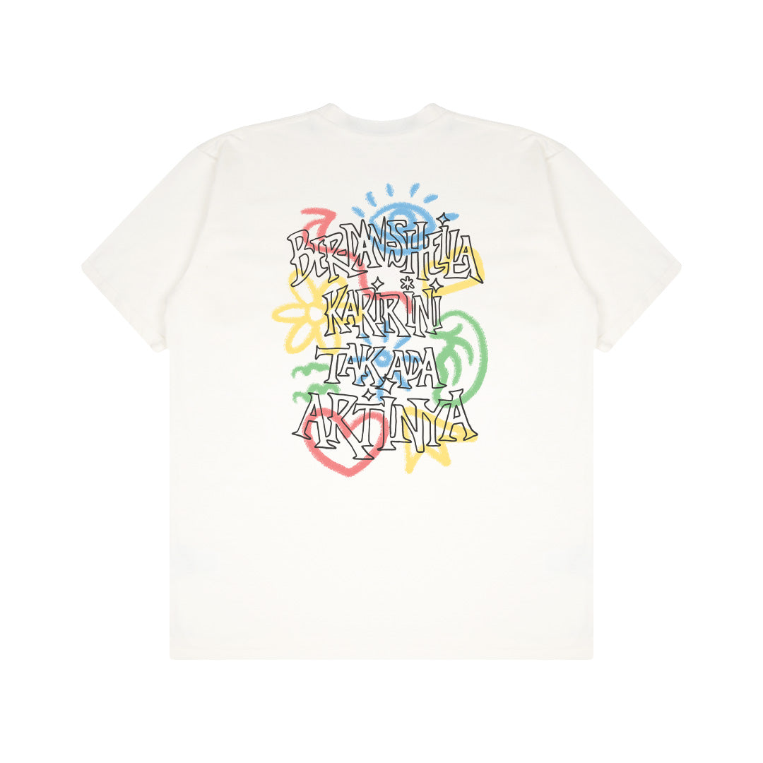 Kaos Merch Live Project x Dagadu Berdan Sheila - Broken White