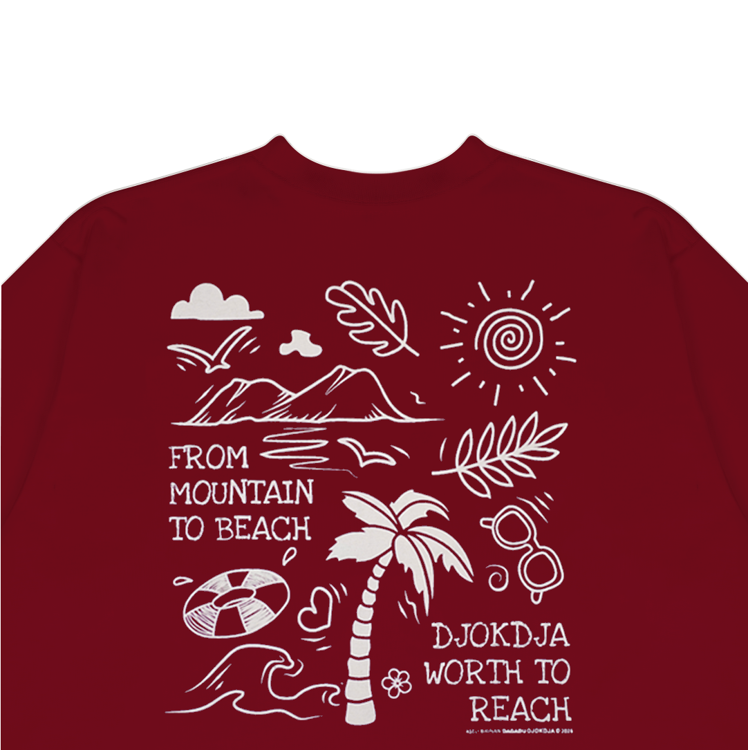 Dagadu Kaos Pria Lengan Pendek Reguler Beach Cotton Combed 24S