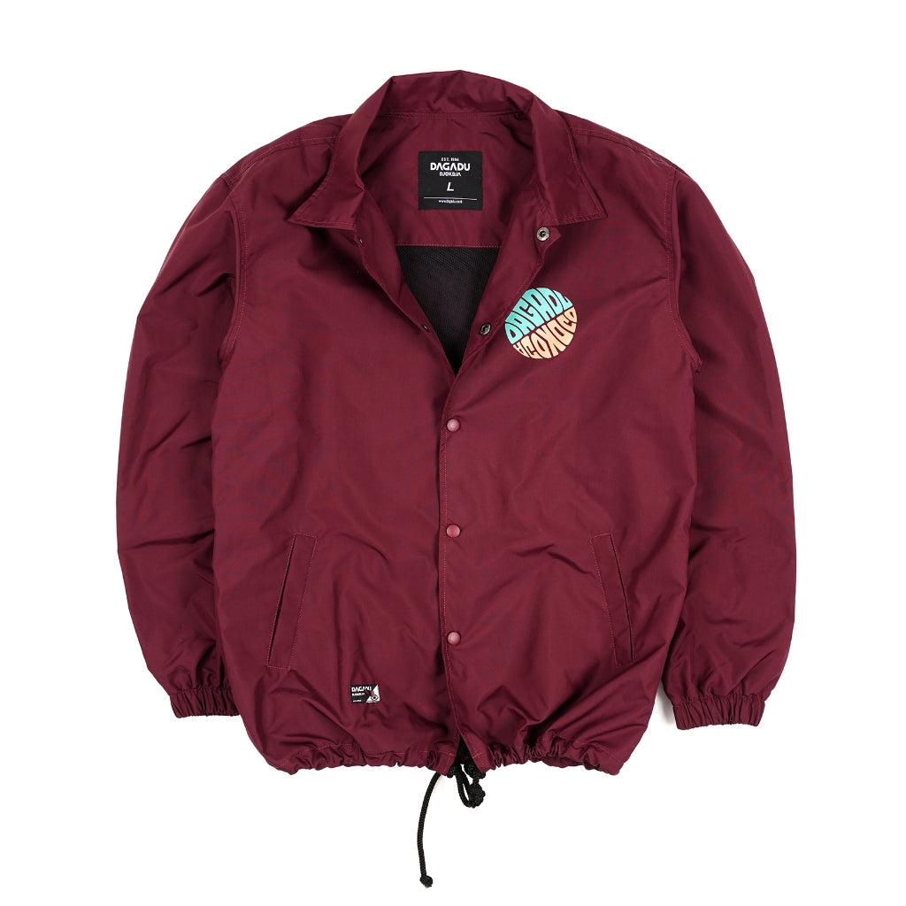 Dagadu Coach Jacket Ritting - Deep Maroon