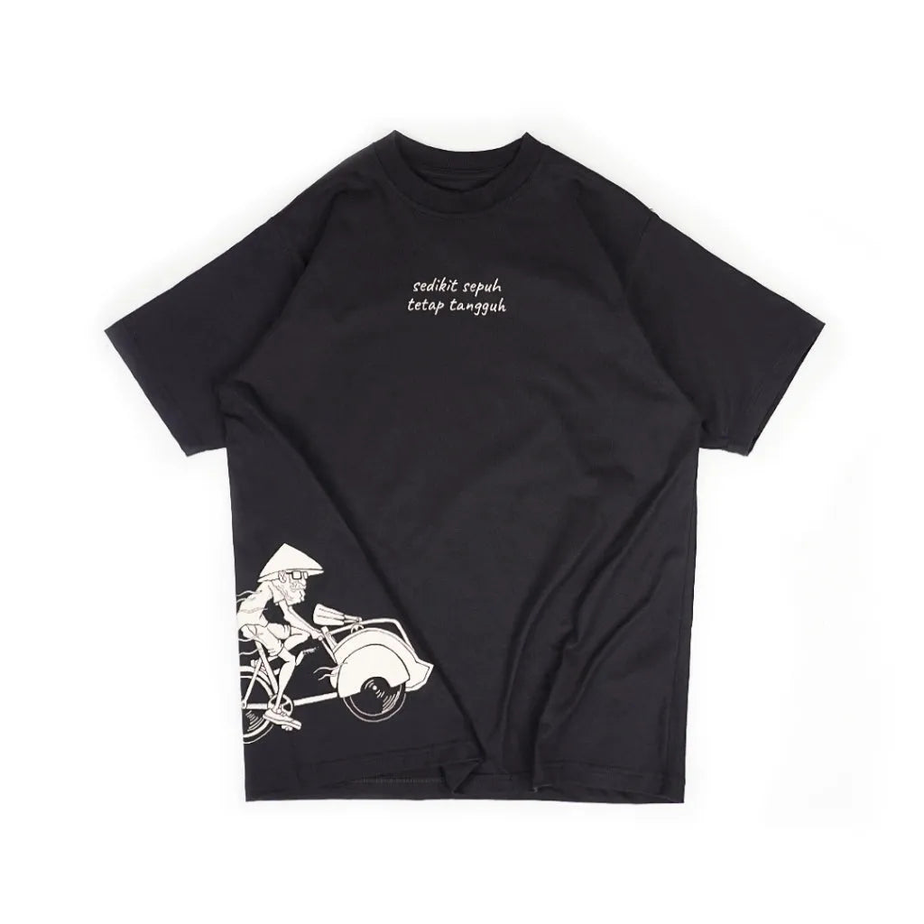 Dagadu Kaos Becak Sepuh - Black