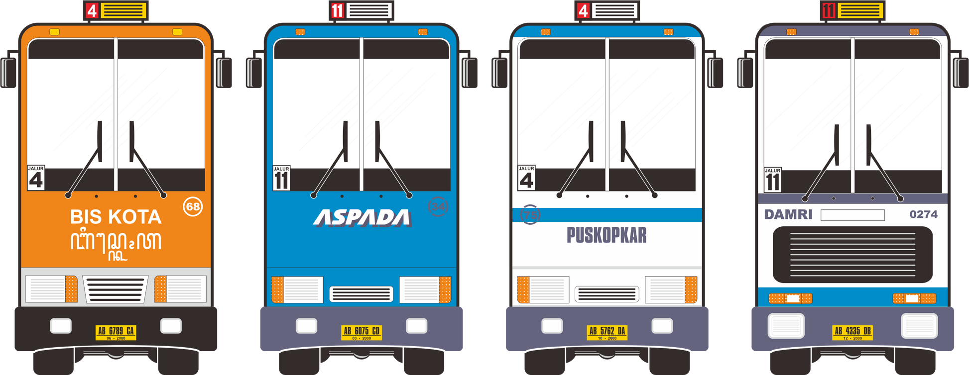 Dagadu Kaos Custom Mata Lalu - Bus