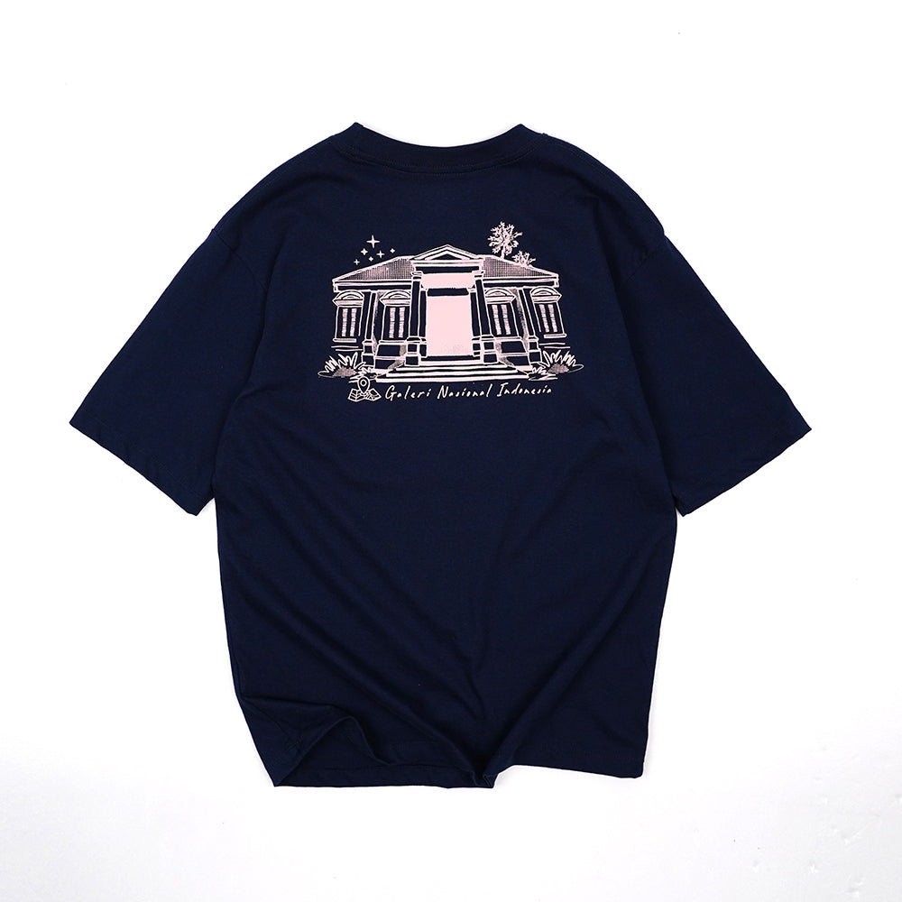 Dagadu Official Merch Galeri Nasional Kaos Oversize - Navy