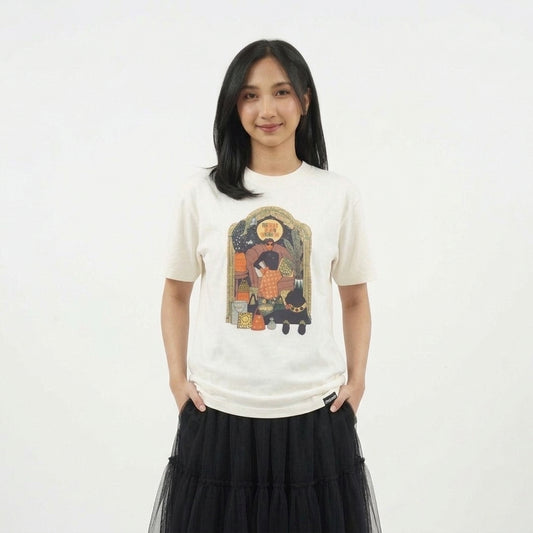 Dagadu Kaos Wanita Lengan Pendek Reguler Malioboro Romb Mba Cotton Combed 24S