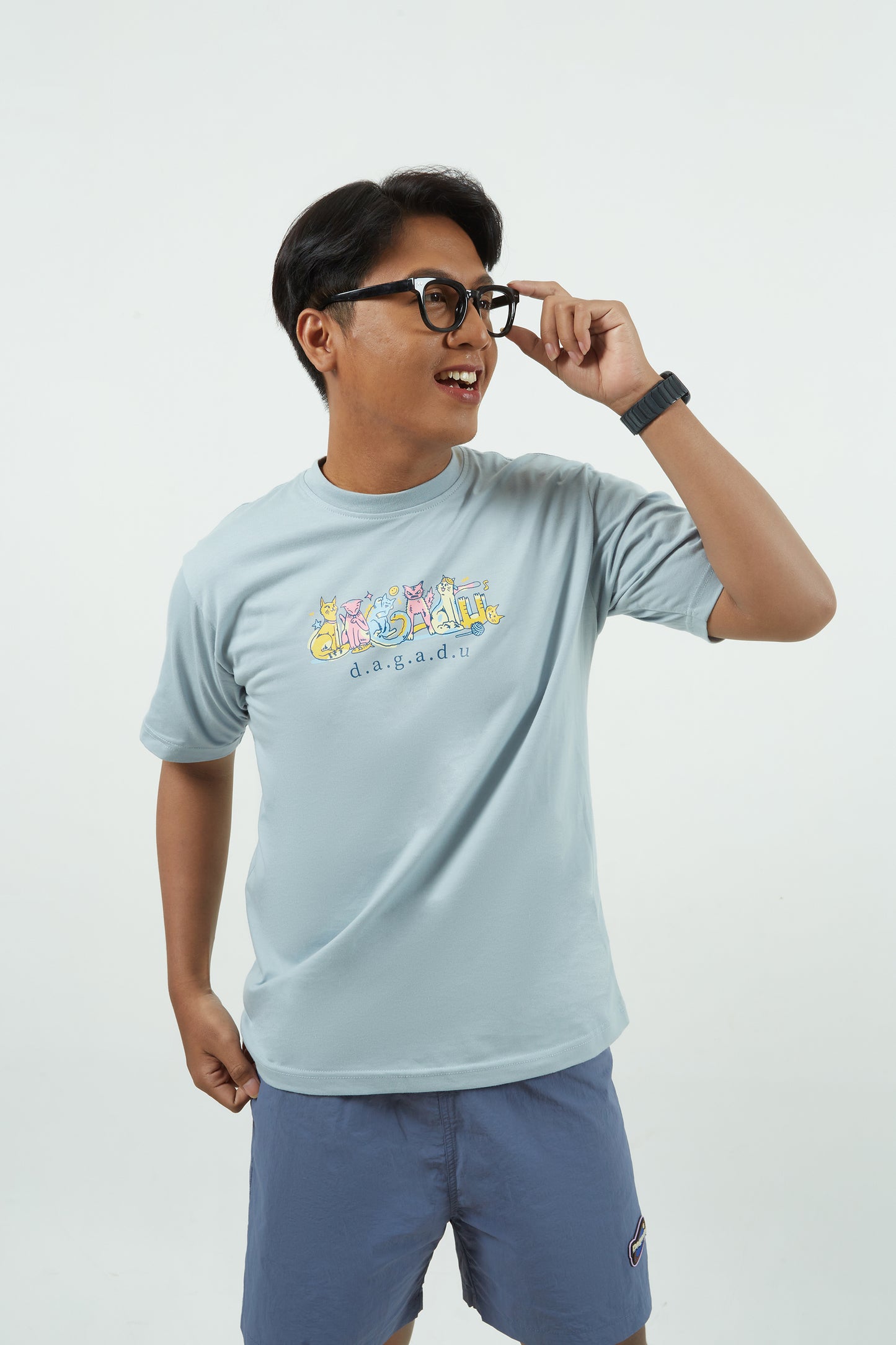 Dagadu Kaos Dakucing - Sky Blue