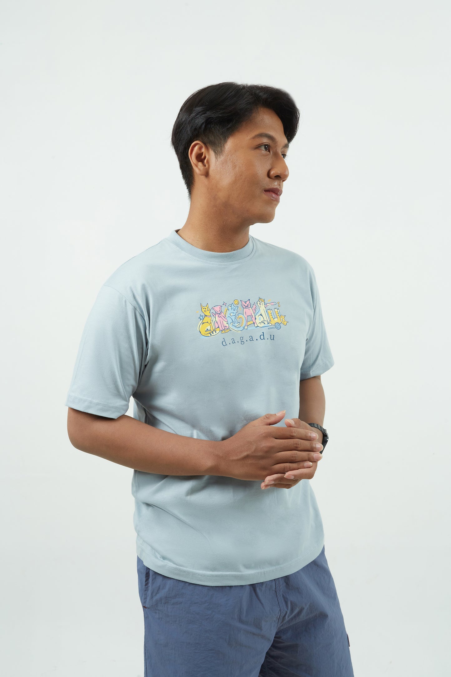 Dagadu Kaos Dakucing - Sky Blue