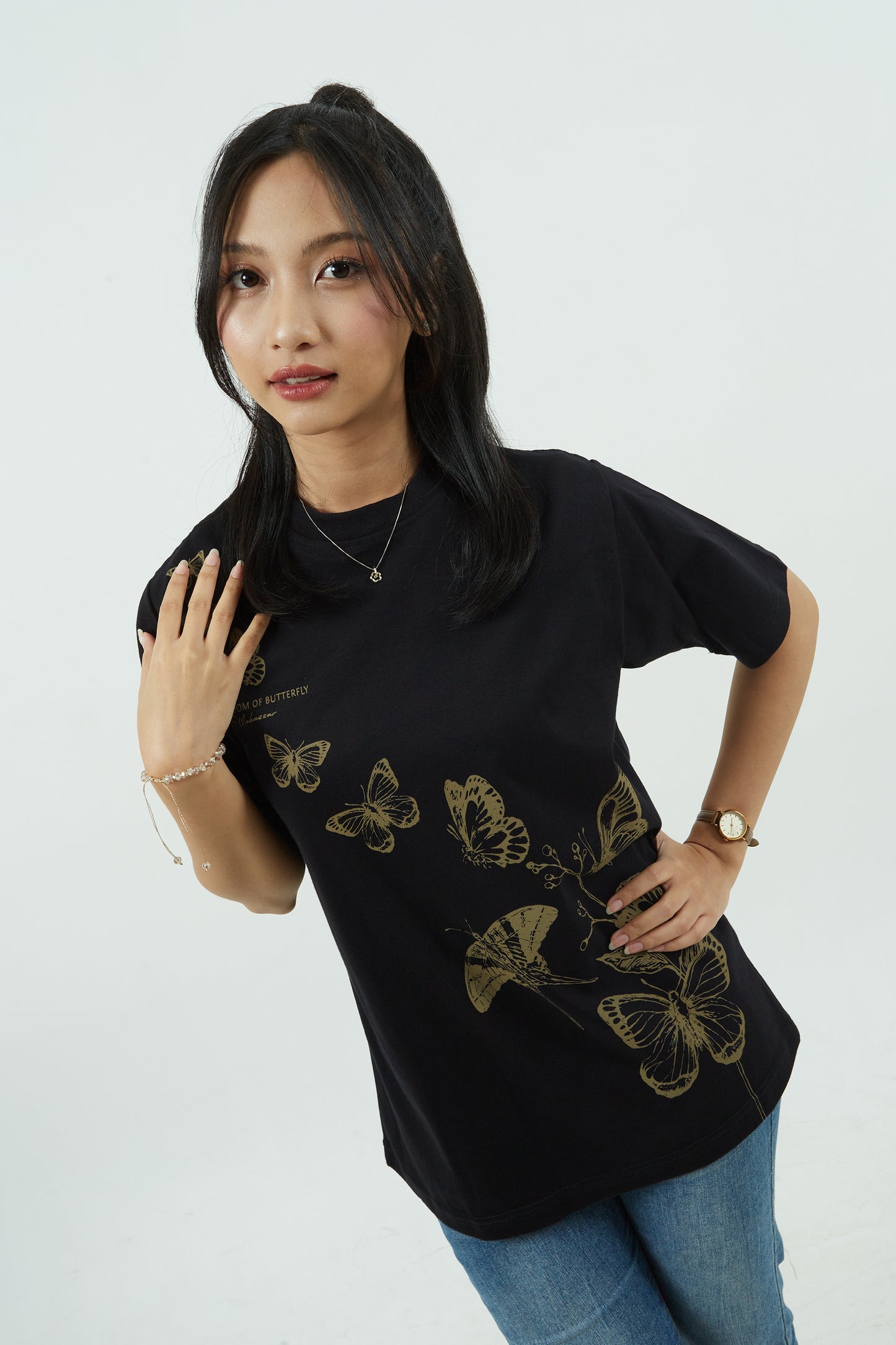 Dagadu Kaos Kupu Sulawesi - Hitam