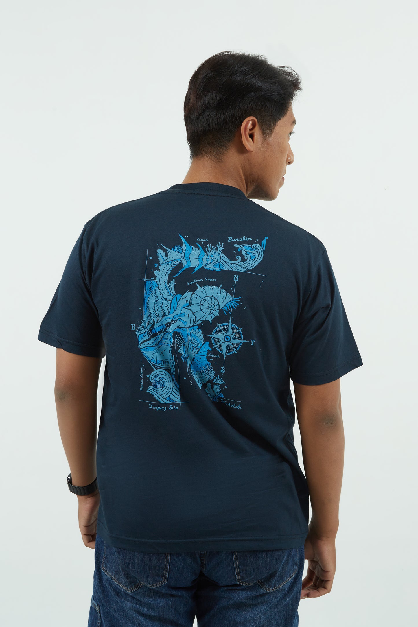 Dagadu Kaos Sulawesea - Biru Navy