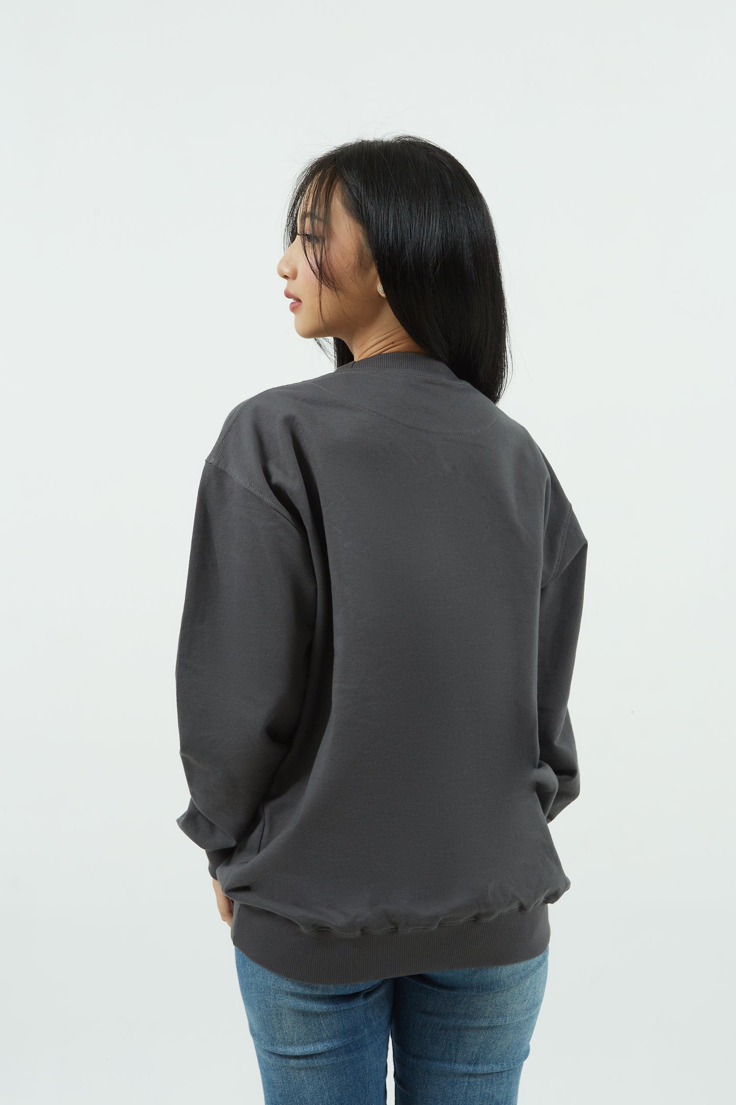 Dagadu Sweater Crewneck Night - Charcoal