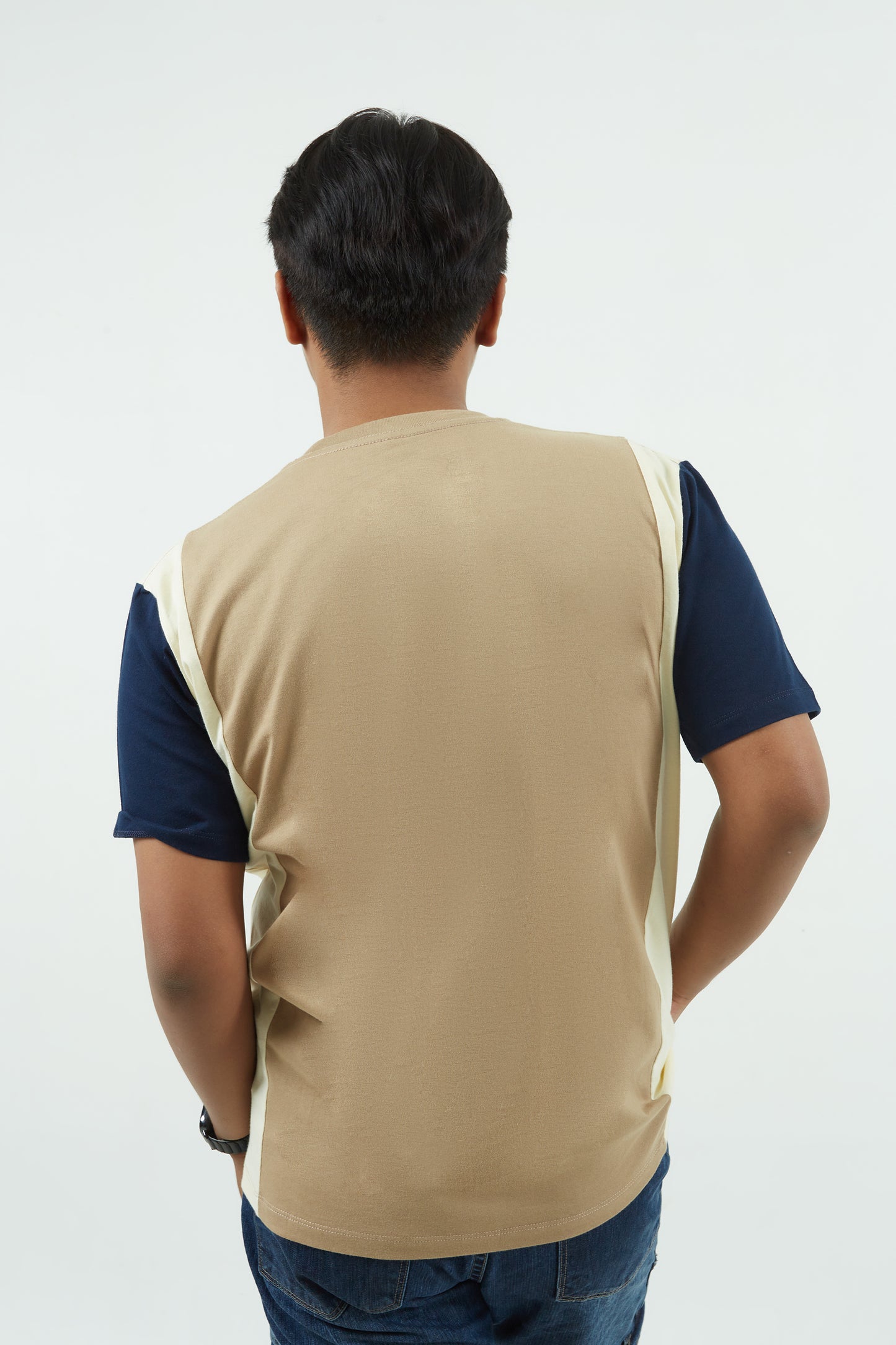 Kaos Dagadu 1994 Original Lengan Pendek Navy Brown Cut & Sew