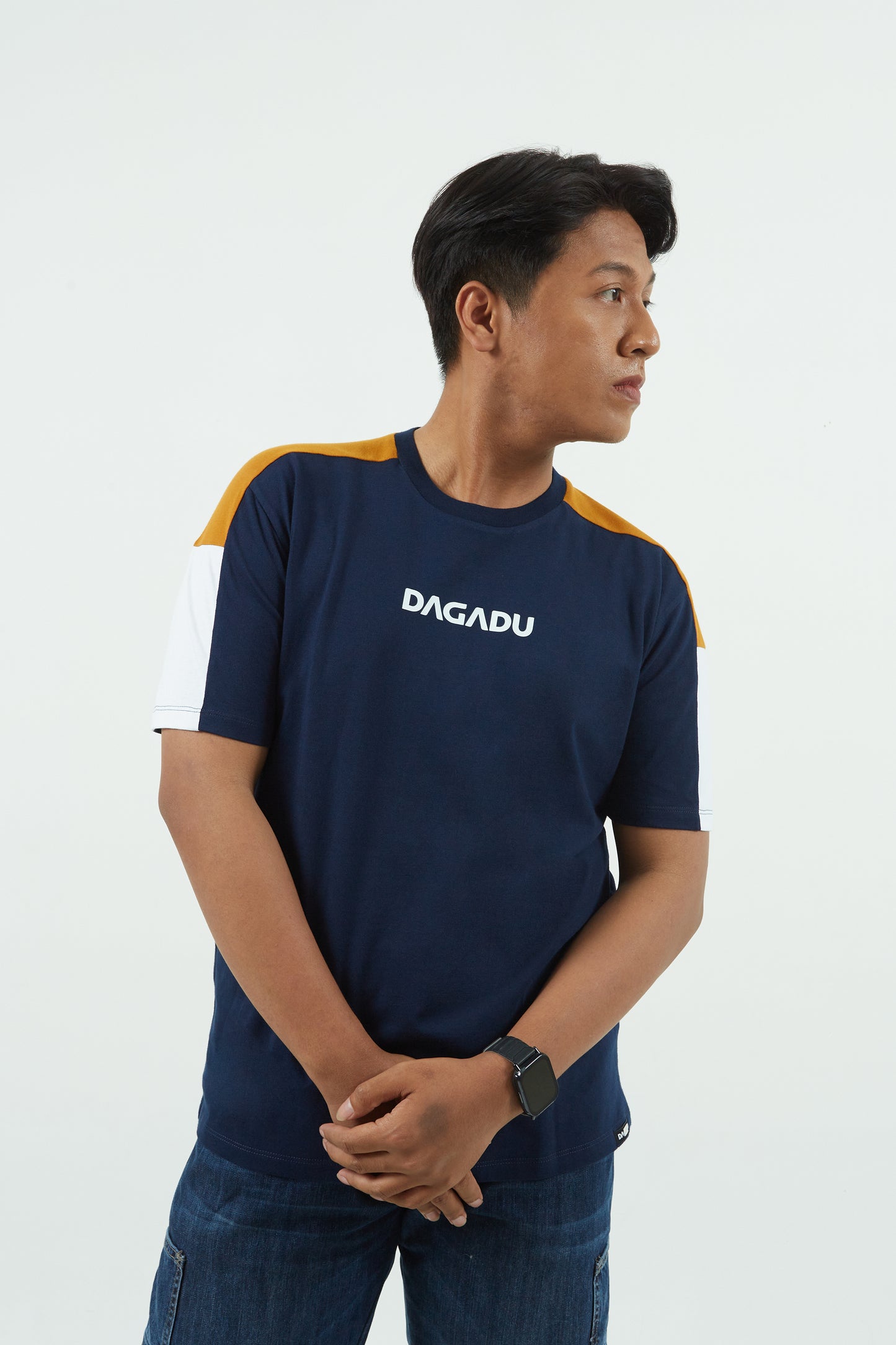 Dagadu Kaos Navy Sleeve Cut & Sew