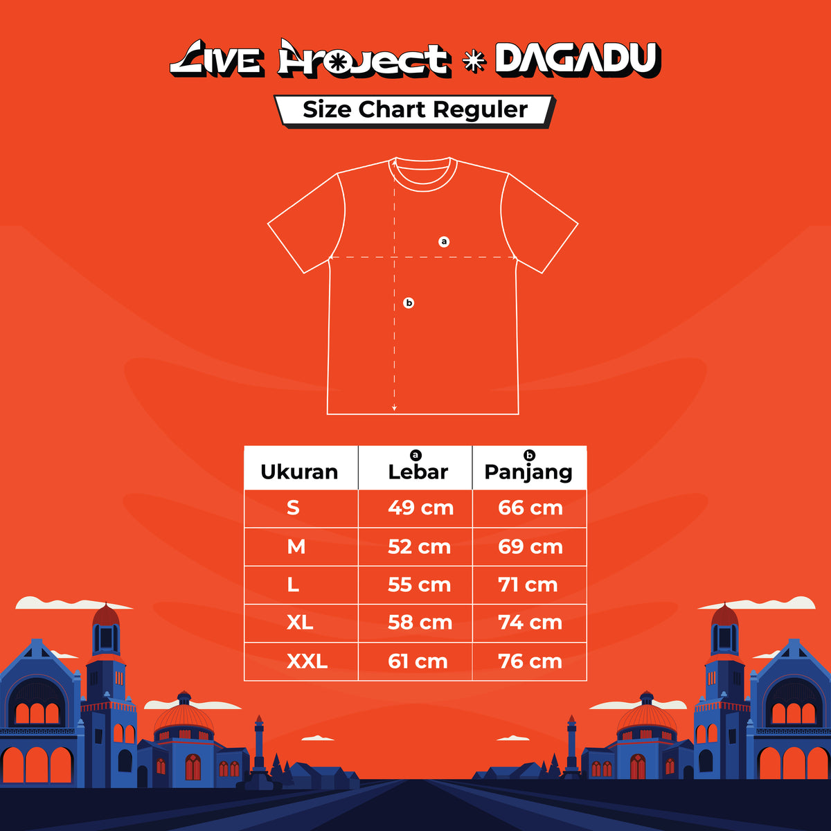 Dagadu X Live Project 2026 Kaos Line Up Official Merch
