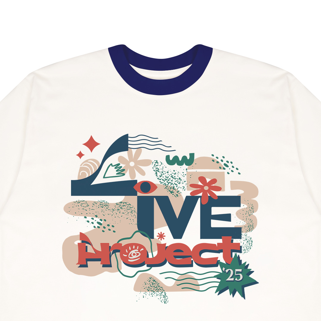 Ringger Tee Merch Live Project x Dagadu - Broken White Rib Navy