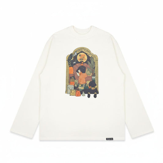 Dagadu T-Shirt Long Sleeve Malioboro Romb | Kaos Lengan Panjang Pria Wanita | Cotton Combed
