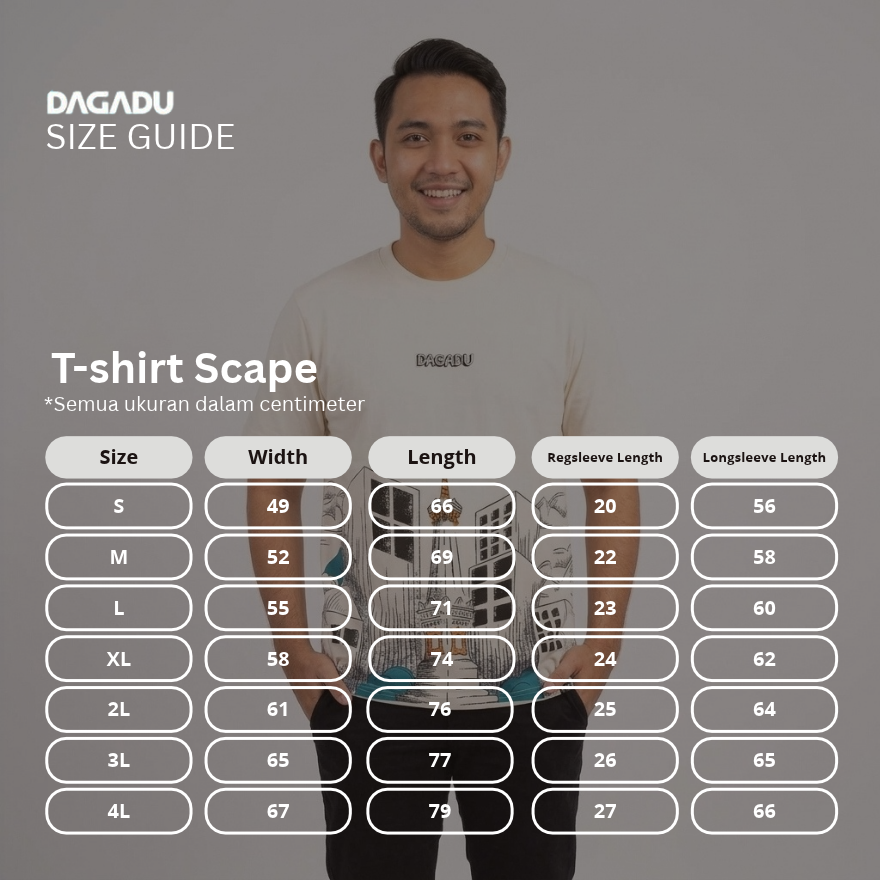 Dagadu Kaos Pria Lengan Panjang Reguler Scape Cotton Combed 24S