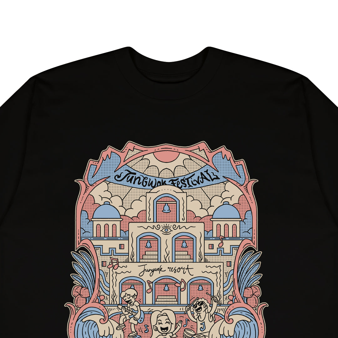 Pre Order Kaos Merch Jungwok x Dagadu Color - Hitam
