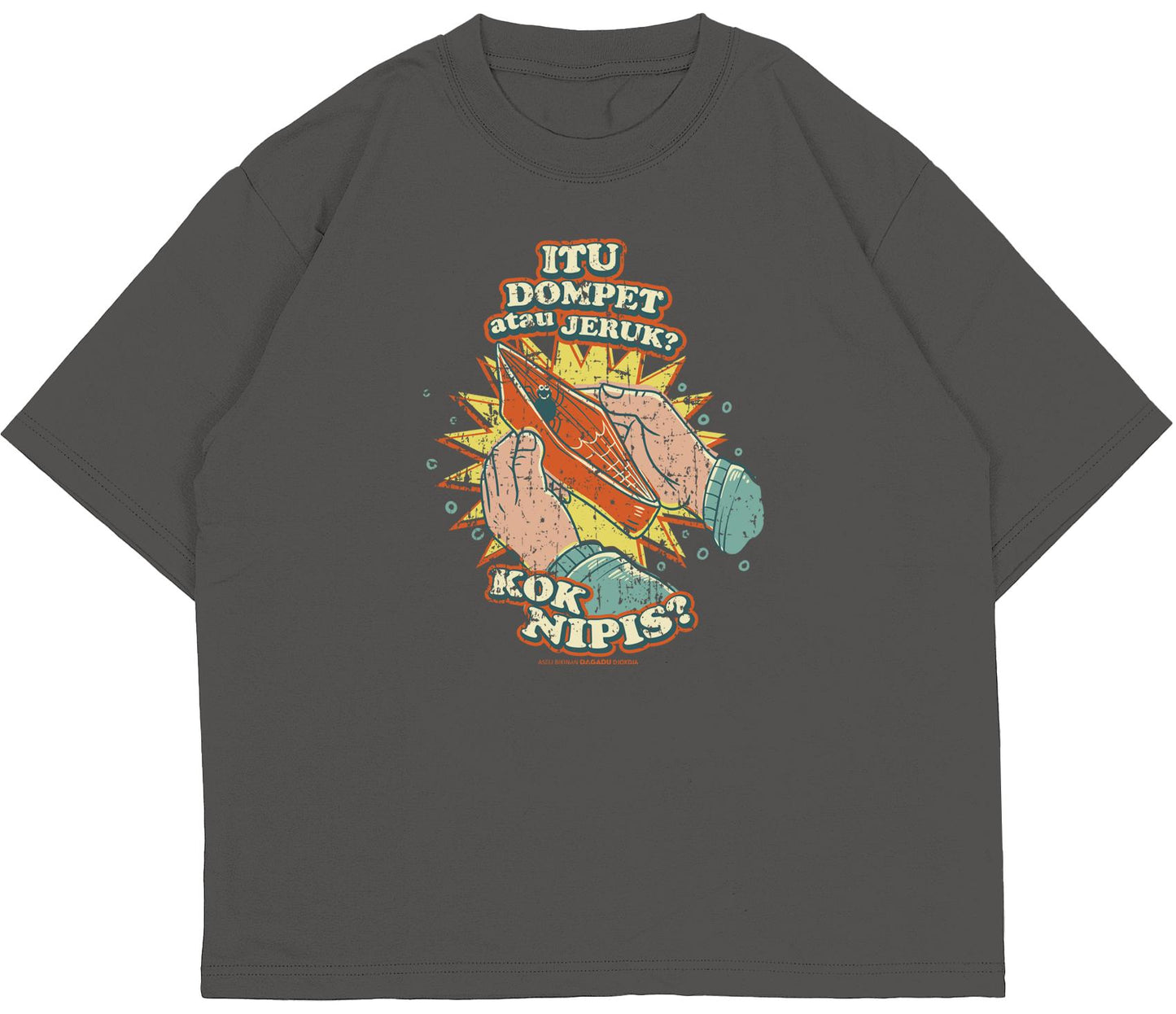 Dagadu T-Shirt Oversize Nipis | Kaos Lengan Pendek Pria Wanita | Cotton Interlock