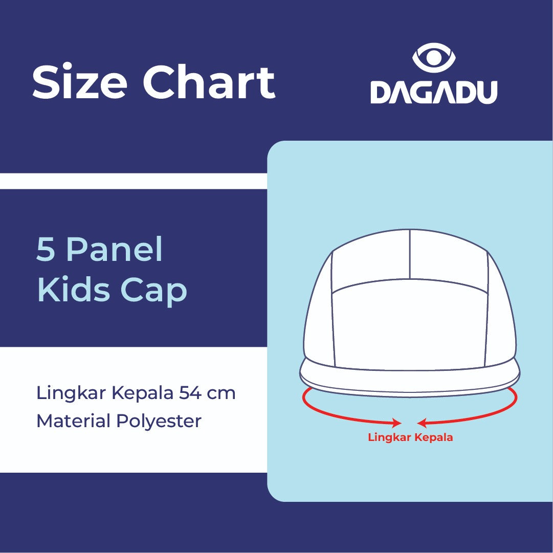 Dagadu 5 Panel Cap Kids - Topi Anak