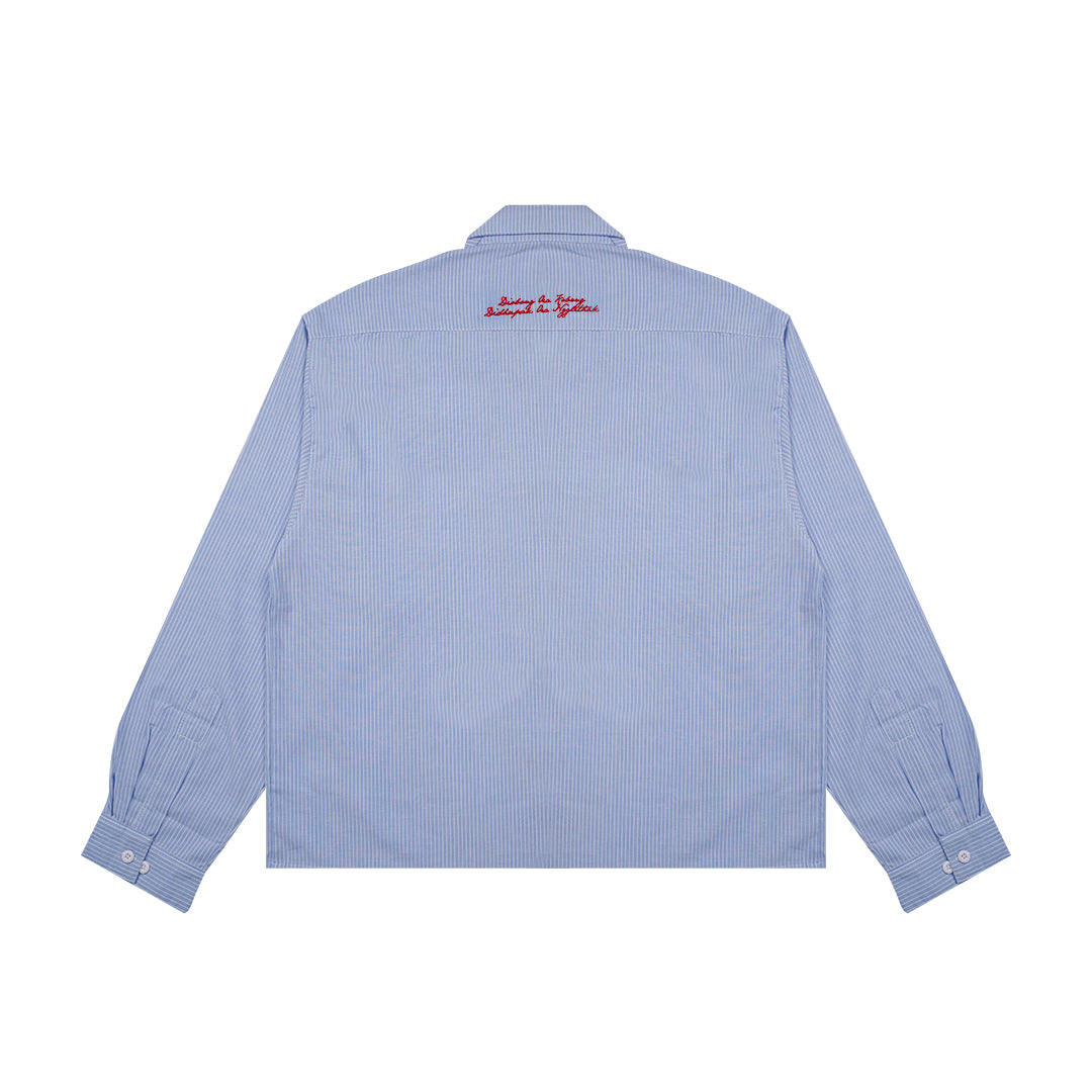 Dagadu Embroidered Cropped Shirt - Kemeja Wanita