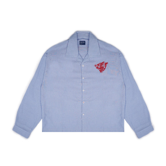 Dagadu Embroidered Cropped Shirt - Kemeja Wanita