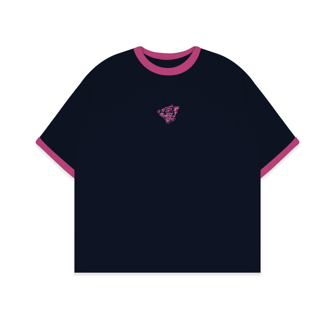 Dagadu Kaos Ringer Tee Rawr - Navy