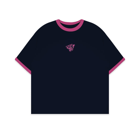 Dagadu Kaos Ringer Tee Rawr - Navy