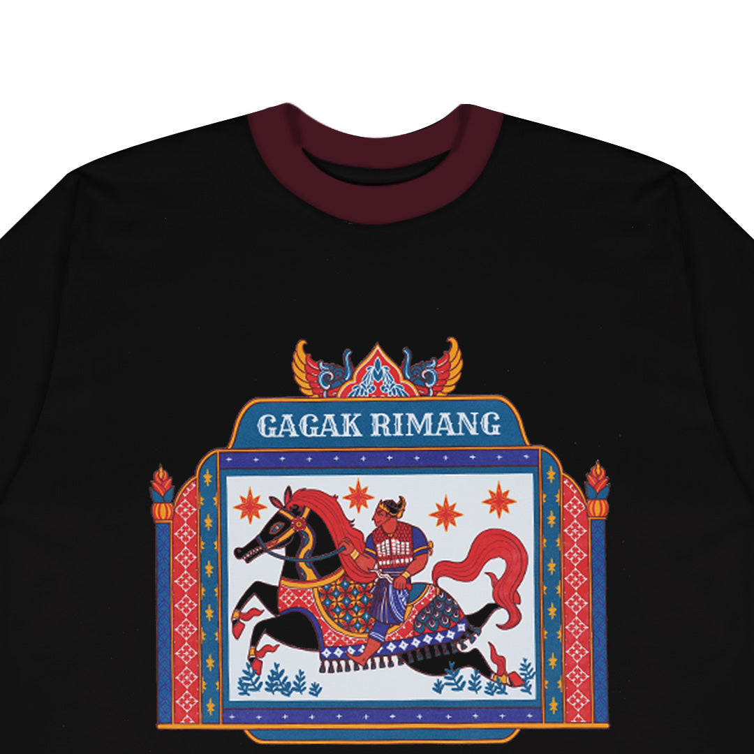 Dagadu Kaos Ringger Tee Legacy Gagak Rimang - Black