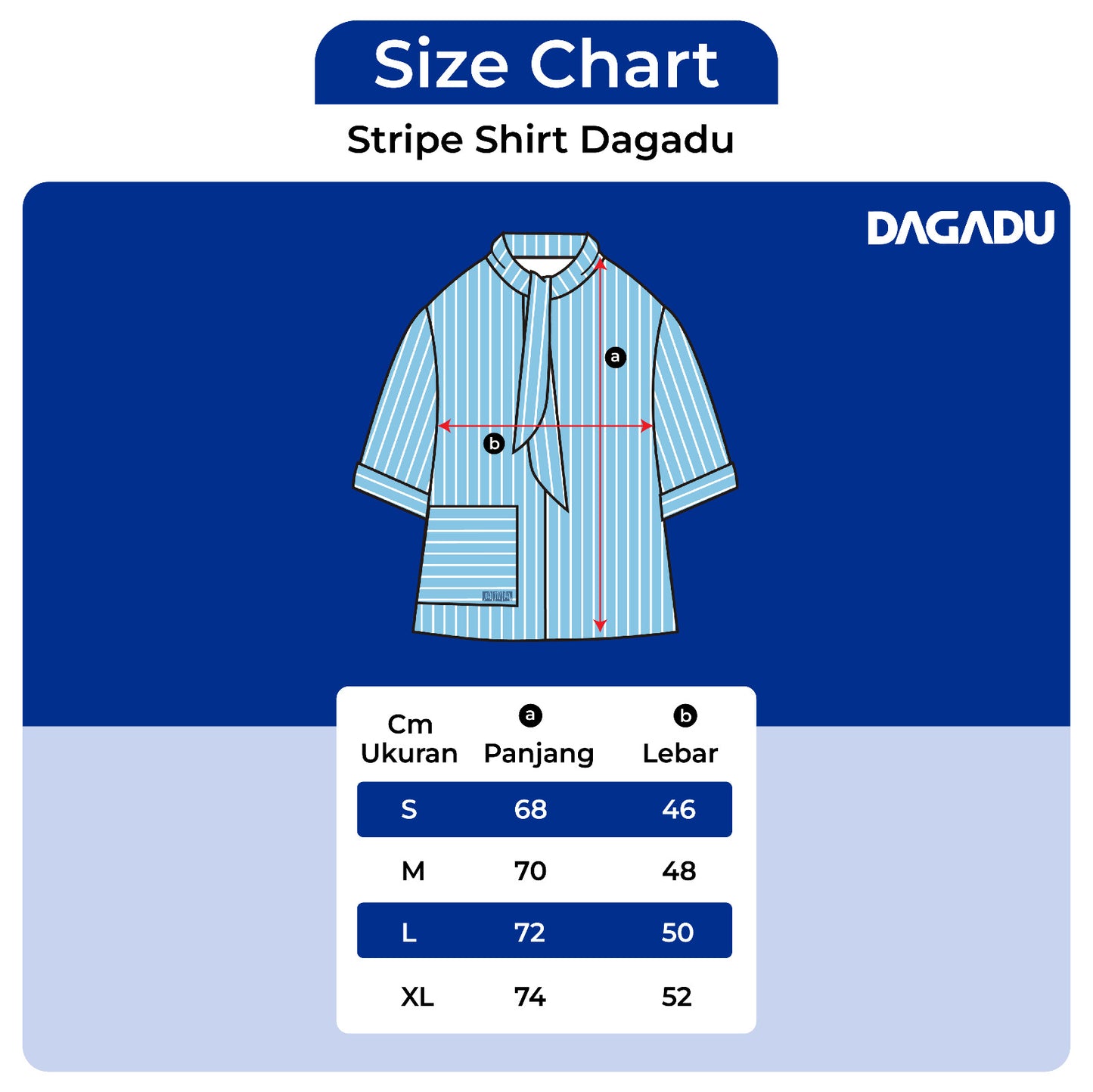 Dagadu Ladies Shirt Stripe
