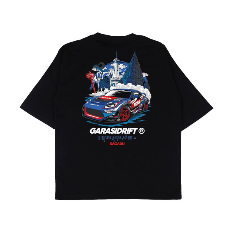 Dagadu Official Merch Garasi Drift Kaos Oversize - Hitam