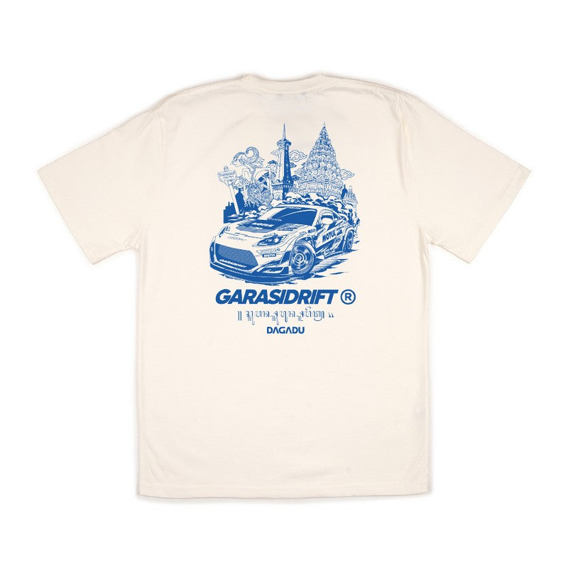 Dagadu Official Merch Garasi Drift Kaos - Putih