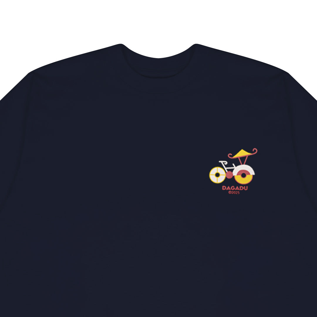 Dagadu T-Shirt Rib Long Sleeve Wherever You Go | Kaos Lengan Panjang Pria Wanita | Cotton Combed