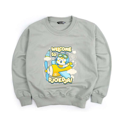 Dagadu Crewneck Anak Usia 0-7 Tahun Welcome Djokdja - Seafoam