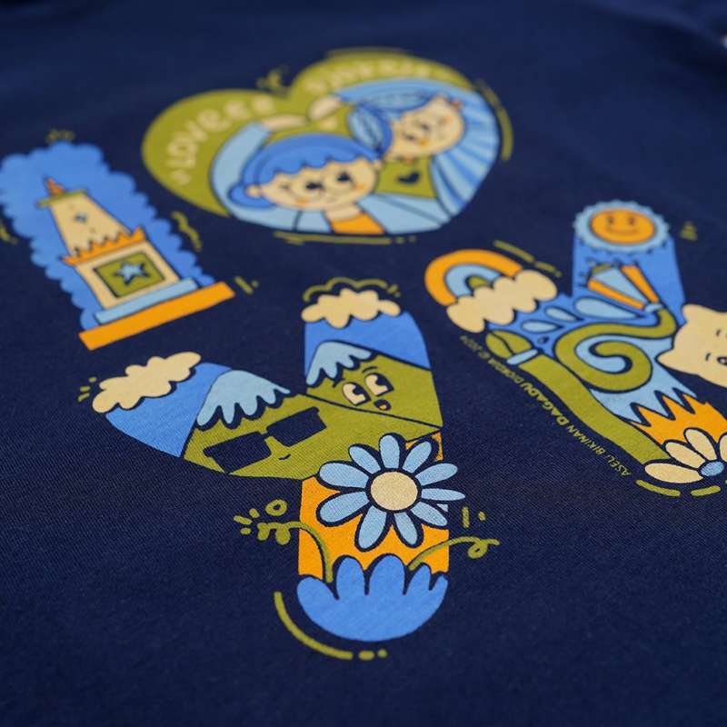 Dagadu Kaos Anak 0-7 Tahun Love Djokdja - Navy
