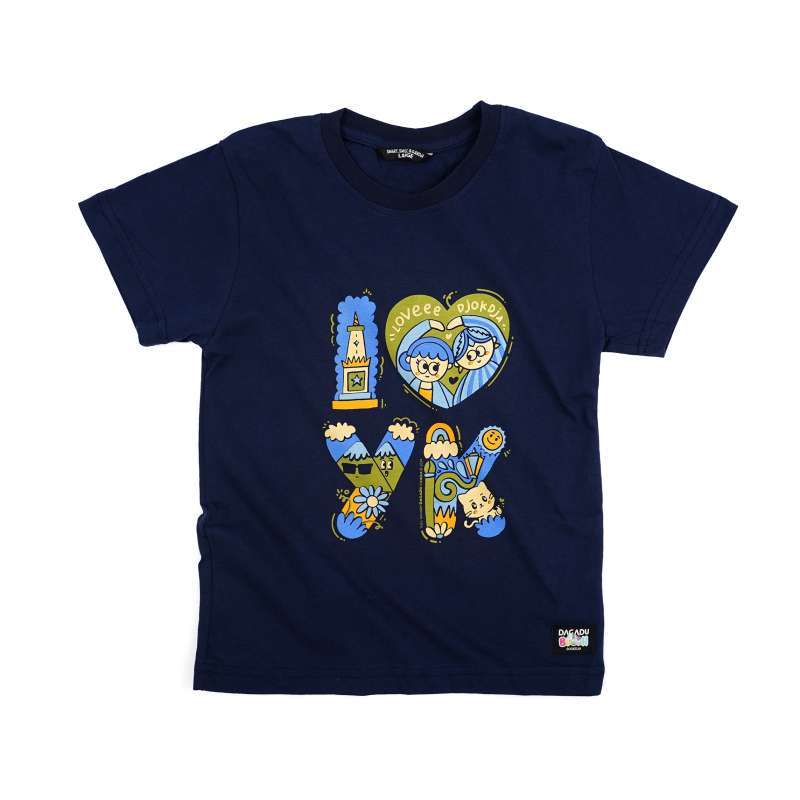 Dagadu Kaos Anak 0-7 Tahun Love Djokdja - Navy
