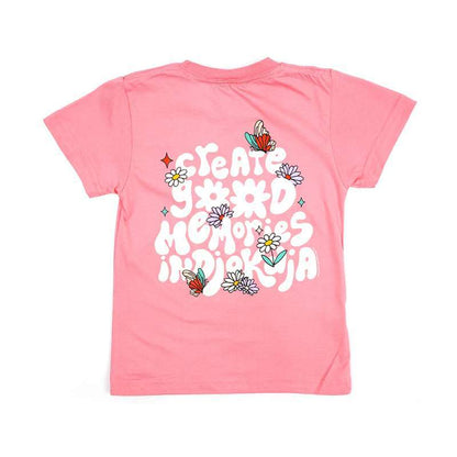 Dagadu Kaos Anak Usia 0-7 Tahun Good Memories - Flamingo Pink